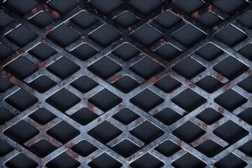 3D Rusted Metal Mesh with Carbon Fiber Background
