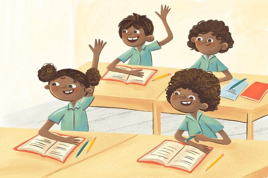 Indigenous Australian children at school
