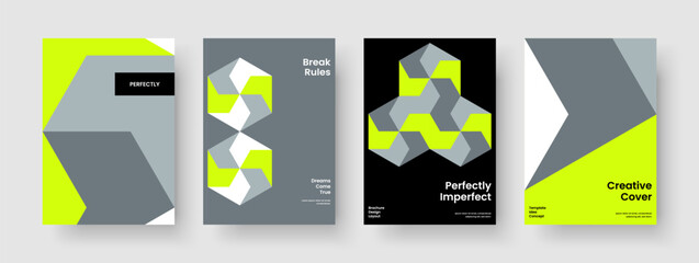 Fototapeta premium Geometric Book Cover Layout. Isolated Report Design. Abstract Poster Template. Brochure. Flyer. Business Presentation. Banner. Background. Catalog. Handbill. Journal. Notebook. Magazine. Leaflet
