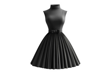 Elegant Black Dress isolated on transparent background