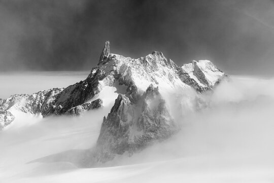 Mont Blanc Massif with the Dent du G&eacute;ant