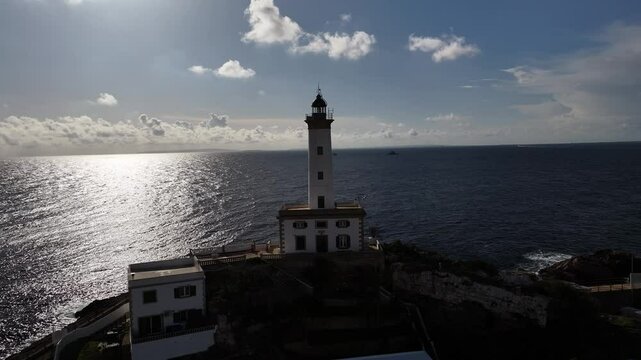 Faro del Botafoc en el paseo maritimo de Ibiza, Islas Baleares