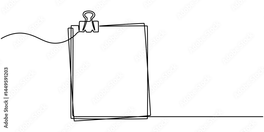 Aufkleber continuous line drawing of survey icon. hand drawn symbol vector illustration, continuous line clipb