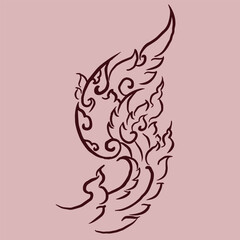 abstract of Thai art pattern vector for card decoration illustration