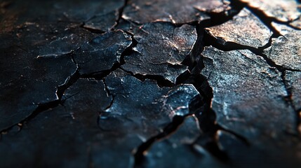 Close-up of a cracked metal surface showing damage.