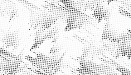 Black and White Dots, Halftone effect. Gradient. Vector illustration.