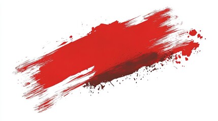 Grunge shaped brushed flag of Indonesia, isolated on white background, in style of vector. 