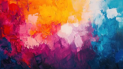 Fototapeta premium A vibrant abstract painting showcasing a spectrum of bold colors.