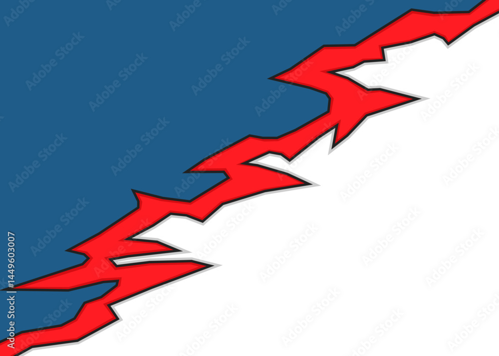 Poster abstract background with geometric jagged line pattern and with some copy space area