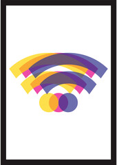 wifi icon full colour vector