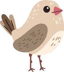 Cute Cartoon Bird Illustration