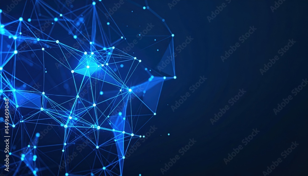 Poster digital network visualization abstract data creative design dark environment futuristic viewpoint te