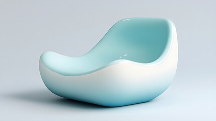 Modern Minimalist Blue and White Armchair Design