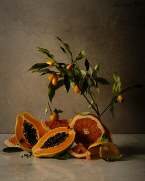 Still Life with Fruits and Bees