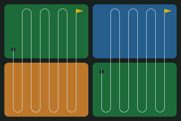 Geometric golf course