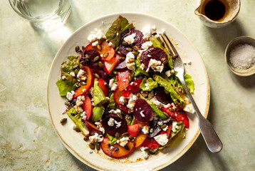 Fresh and colourful vegetable dish