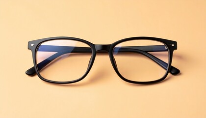 Stylish black glasses display studio product photography minimalist eye fashion concept