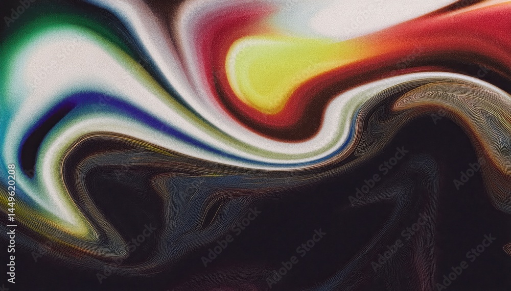 Aufkleber vibrant abstract swirl with dark base and luminous gradients for web design, modern branding, digita