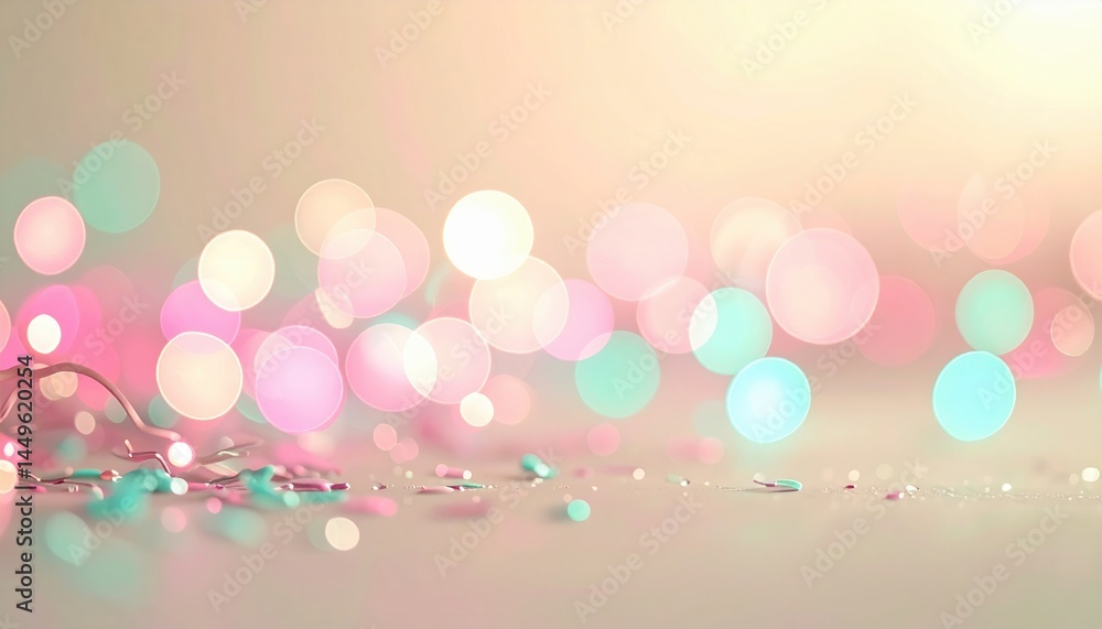 Aufkleber bokeh light effects abstract setting digital photography soft color palette close-up view aesthetic 