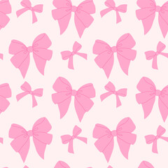 Pink ribbon pattern on a light background suitable for various design projects