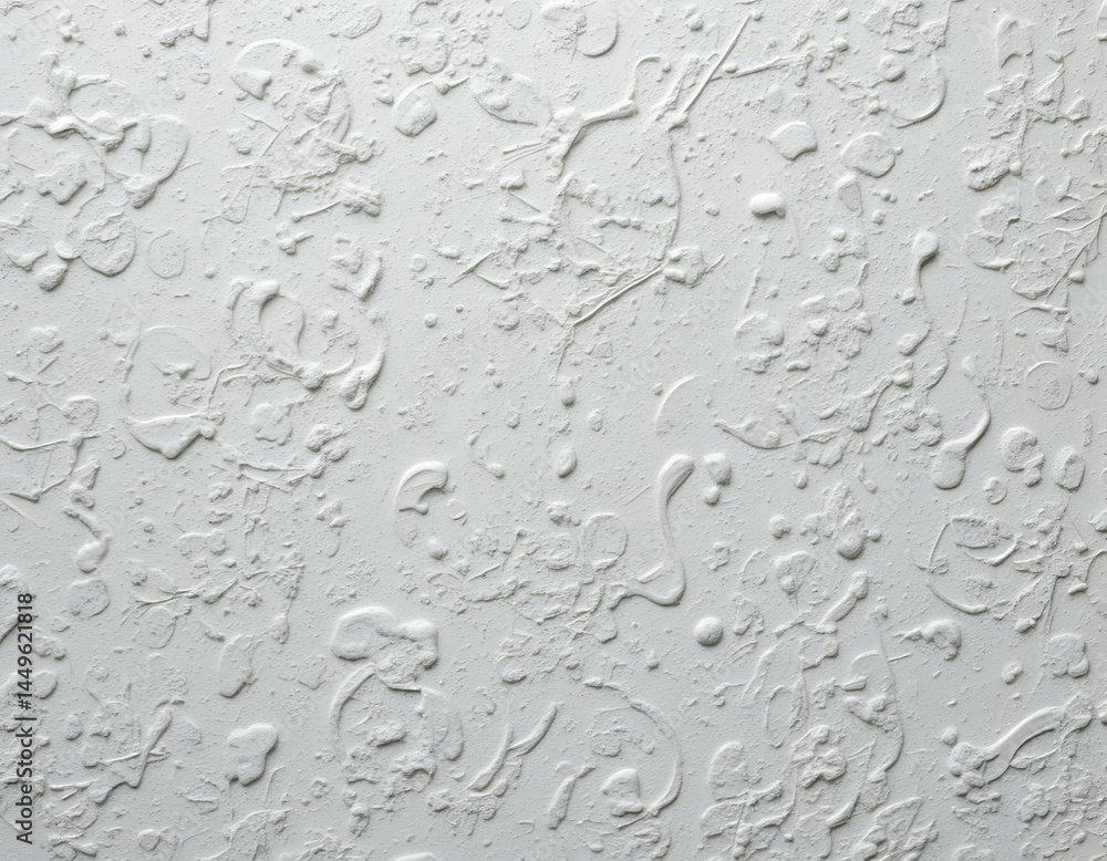 Poster textured wall with abstract patterns in white tone