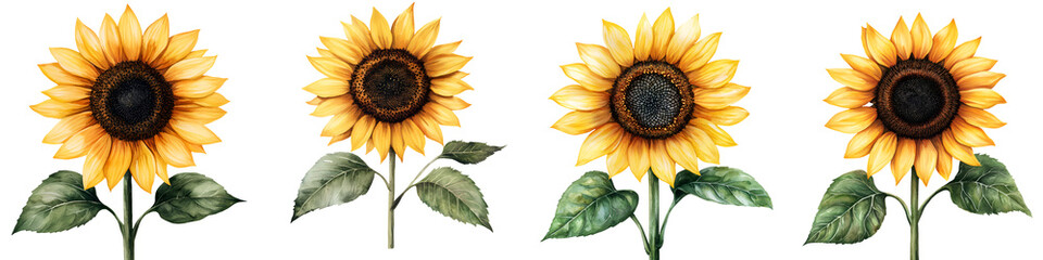 Fototapeta premium Vibrant sunflowers in a natural setting