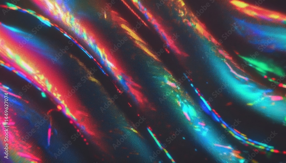 Aufkleber vibrant holographic texture with rainbow light refractions and iridescent shimmer for digital backgr