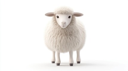 Fototapeta premium Cute fluffy sheep