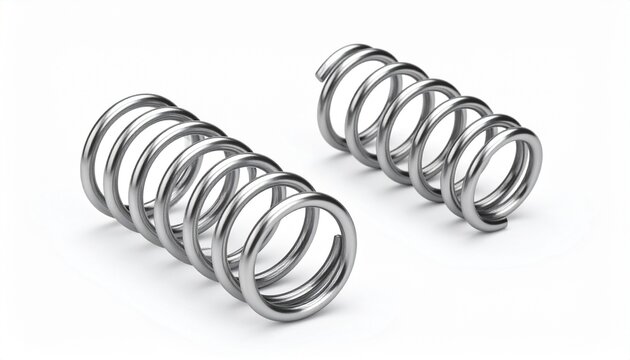 metal spring isolated on white background