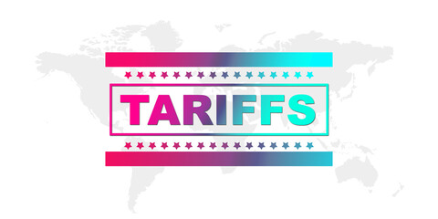 Fototapeta premium 2D illustration import export tariff concept 