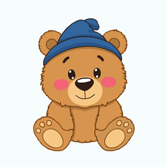 teddy bear vector illustration on white