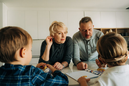 Grandparents and Children spending time together 