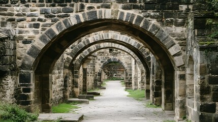Ancient Stone Archway Passage Ruins Medieval Architecture