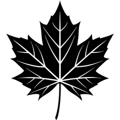 Obraz premium Maple-leaf vector for print, perfect for shirts, mugs, stickers, and patriotic decor.