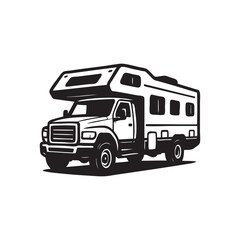 RV campervan vector