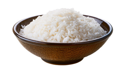A bowl of fluffy white rice, a staple food.