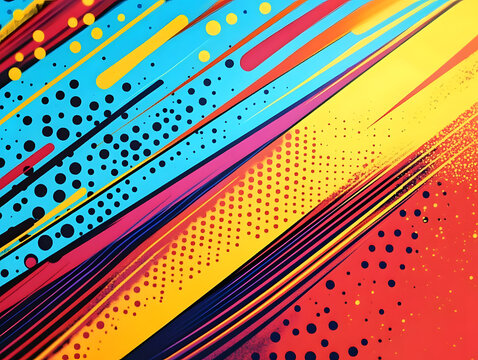 Blank colorful comic abstract background template