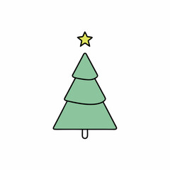 christmas tree vector illustration