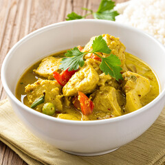 Thai food Close-up Green Chicken Curry
