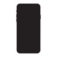 phone icon vector in black silhouette. illustration eps 10