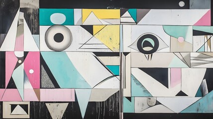 Abstract Geometric Art Painting Midjourney Style