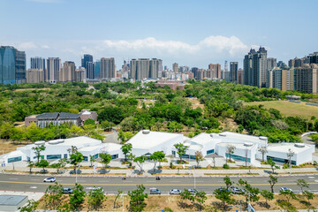 Aerial view of Neiwei Arts Center, NWAC located in Kaohsiung, Taiwan