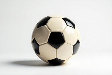 Naklejka premium Perfectly centered football against pure white backdrop , football, white