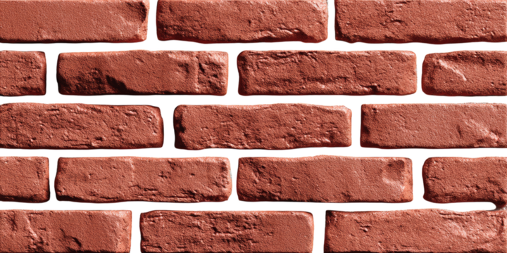 Seamless brick wall texture in PNG on a transparent background, perfect for architectural design, digital art, and realistic 3D modeling. Ideal for creative projects and interiors.
