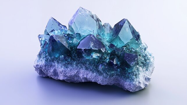 A single allophane mineral with a blue to green color and a vitreous luster. The mineral has an amorphous structure, with smooth surfaces and fine particles. The background is soft