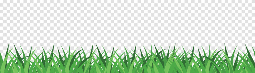 Green grass seamless pattern on checkered background. Spring meadow and summer lawn. Vector illustration isolated on white. Perfect for nature, eco, and seasonal design