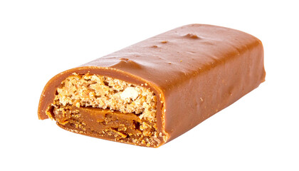 a toffy made of chocolate and butter isolated on transparent background
