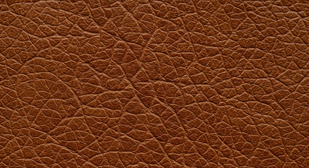 Detailed close-up of a luxurious and rich brown leather texture