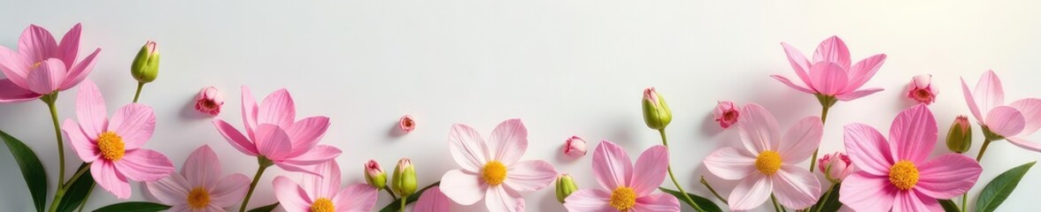 Obraz premium White and pastel colors blending with flowers, blend, pastel, nature