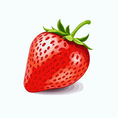 strawberry vector isolated on white background
